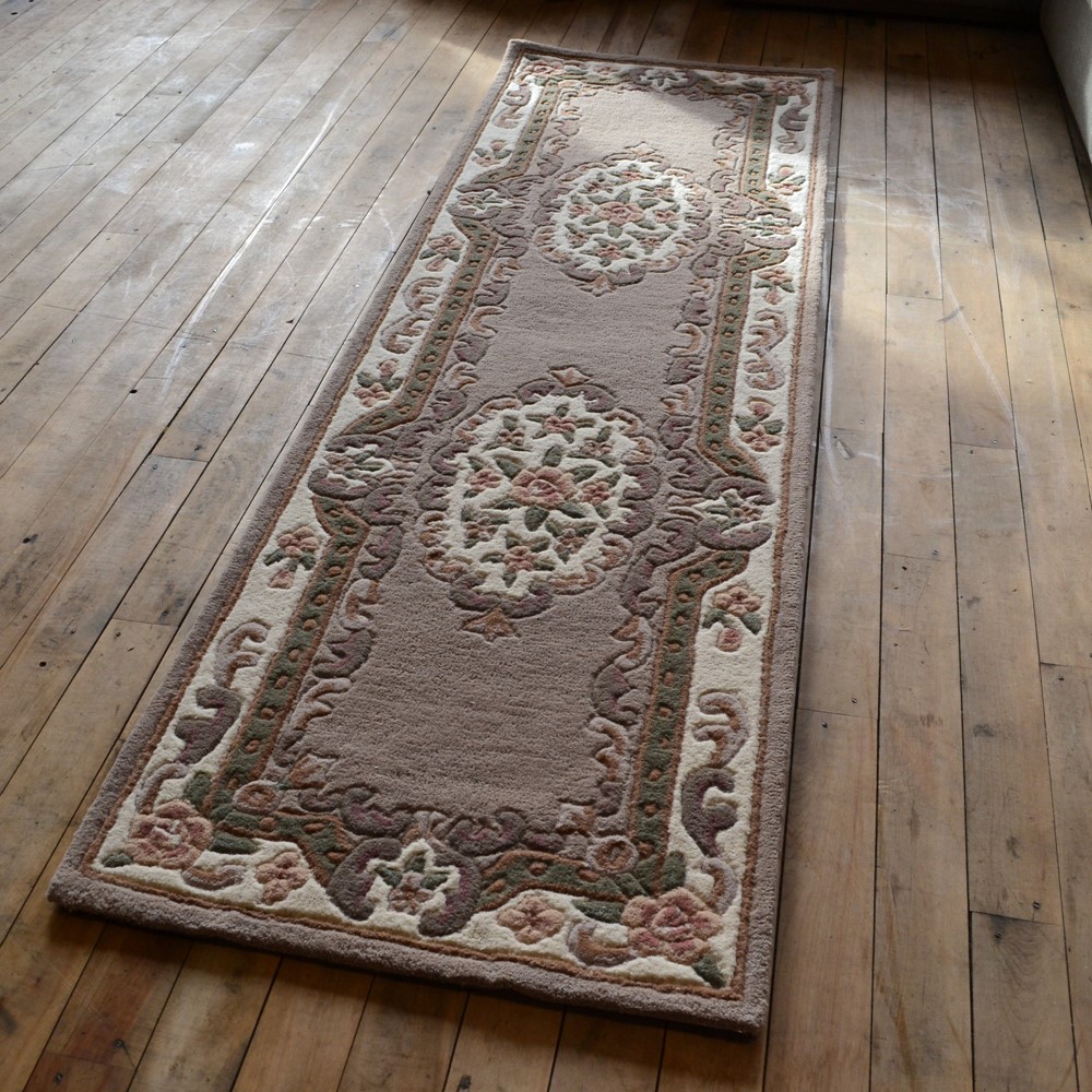 Shensi Traditional Wool Runner in Beige